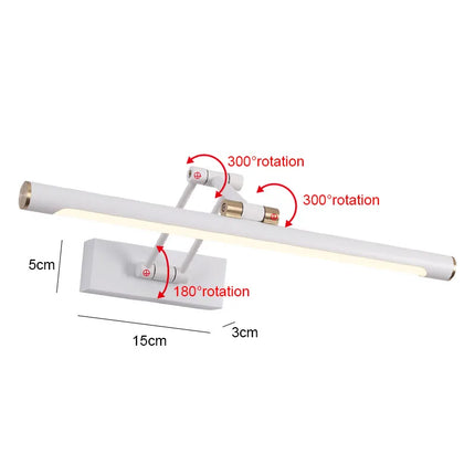 Mirror Light LED Wall Lamp Modern Bathroom Wall Light 43cm 58cm AC85 - 265V Indoor Lighting Bedroom Wall Sconces Light Fixtures by zapcart