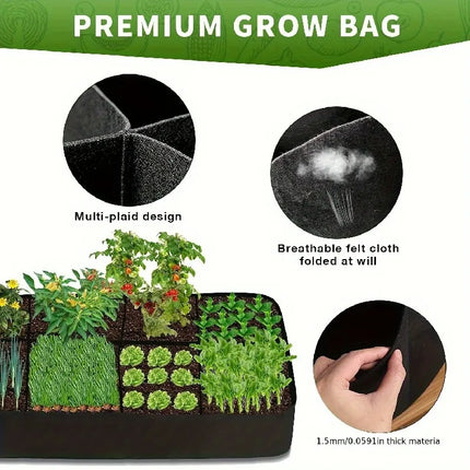 Home Gardening128Gallon8Grid Planting Bag Breathable Thickened Three-Dimensional Vegetable Potato Planting Pot Growth Bag by zapcart