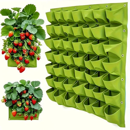 18-Pocket Vertical Garden Planter, Wall-Mounted Bag for Balcony/Patio. Grow herbs & vegetables indoors/outdoors. Space-saving. by zapcart