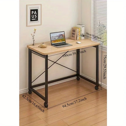 Folding small desk, bedroom desk, student's simple writing desk by zapcart