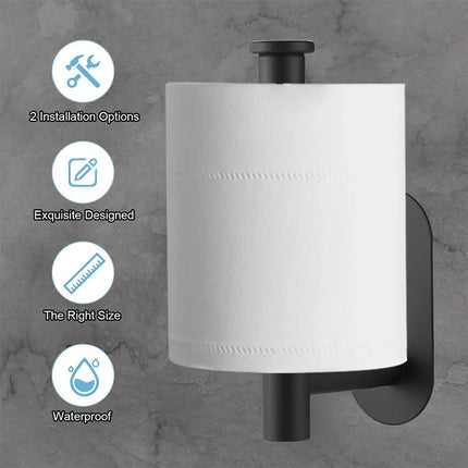 Adhesive Toilet Paper Holder Stainless Steel Tissue Hanger Waterproof Toilet Paper Stand Bathroom Accessories Paper Towels Hold by zapcart