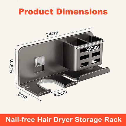 Hair Dryer Holder Wall Dryer Cradle Straightener Stand Hairdryer Organizer Box Toilet Blower Holder Shelf Bathroom Accessories by zapcart