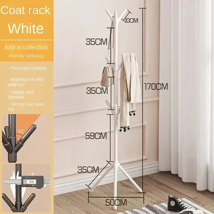 Clothes and Hats Rack Floor To Floor Bedroom Coat Hook Bedroom Vertical Tree Branch Shape Holder Hat Scarf Handbag Storage Hange by zapcart
