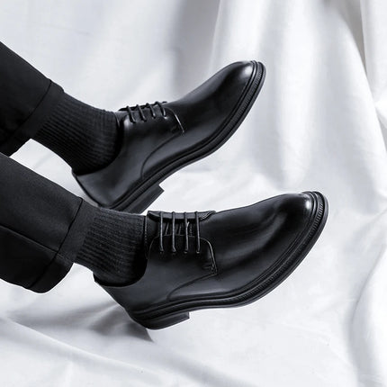 Height Boosting Men's Formal Oxford Shoes 3 6 8cm Elevate by zapcart