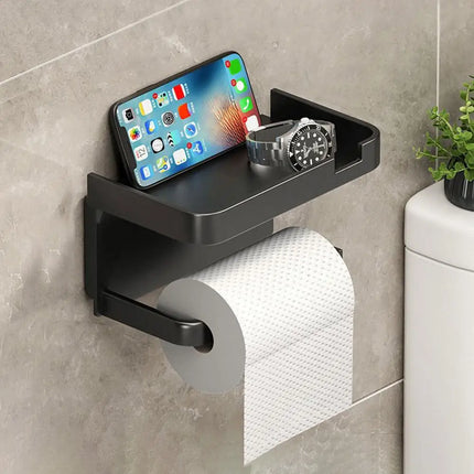 Bathroom Tissue Box Shelf Storage Household Storage Bathroom Toilet Paper Rack Toilet Organizer No-Drill Wall-Mounted Tissue Box by zapcart
