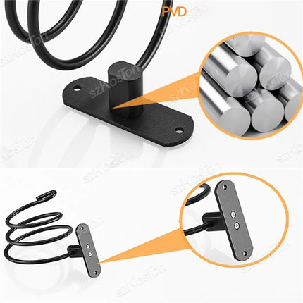 Hair Dryer Holder Rack Organizer Hair Straightener Holder Storage Rack Wall Mounted Bathroom Shelf Storage Accessories by zapcart