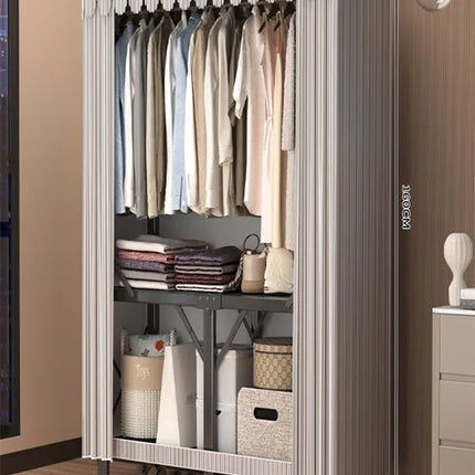 Personal Simple Folding Wardrobe for Small Apartments Rent House Bedroom Clothing Foldable Storage Rack Compact Organizer by zapcart