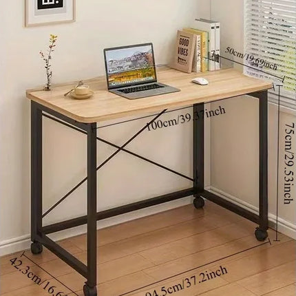 Folding small desk, bedroom desk, student's simple writing desk by zapcart