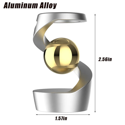 Desktop Rotating Gyroscope Finger Fidget Spinner Toy All Aluminum Alloy Spinning Gyro Silver Metallic Accents For Adults Gift by zapcart