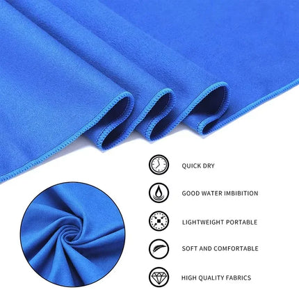 Quick Dry Beach Towel, Microfiber Travel Towel,Fast Drying Towel Set for Camping, Beach, Gym, Sports, Bath by zapcart
