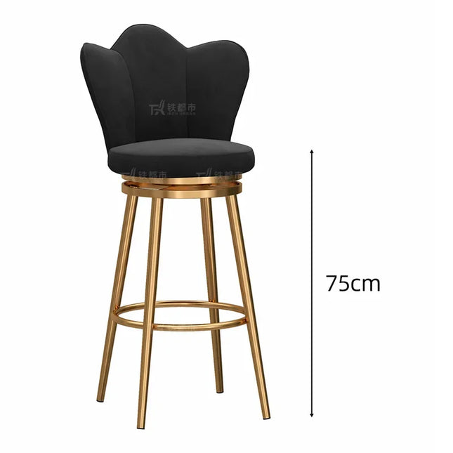 Stylish Designer high Bar Chairs Modern Metal Round Gold Design Nordic Minimalist Comfortable Barkrukken Home stool chair by zapcart