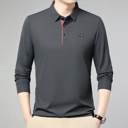 CN Zhejiang Mens Long Sleeve Polo Shirt Advanced Print by zapcart