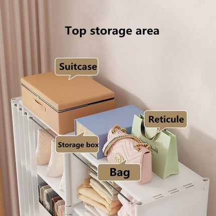 Dustproof Simple Wardrobe Home Bedroom Dormitory Plastic Multi-Layer Clothing Quilt Toys Books Debris Storage Cabinet by zapcart