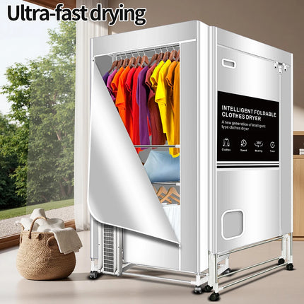 Portable Electric Clothes Dryer, 1600W Heated Clothes Airer,Travel Heated Clothes Dryer with Timer,Electric Clothes Dryer by zapcart