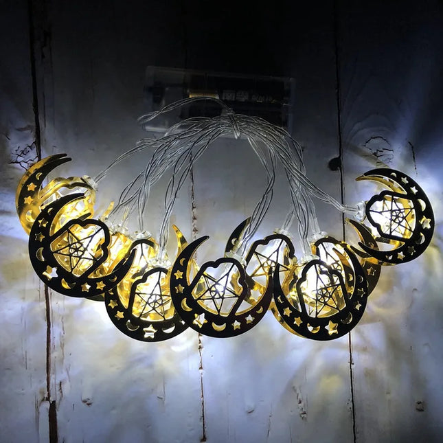 Wayfun Eid Mubarak Moon Star Light String for Ramadan Decor by zapcart