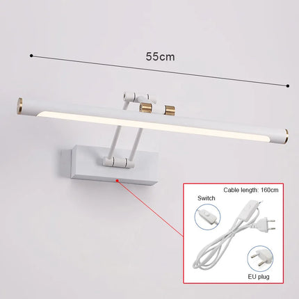 Mirror Light LED Wall Lamp Modern Bathroom Wall Light 43cm 58cm AC85 - 265V Indoor Lighting Bedroom Wall Sconces Light Fixtures by zapcart