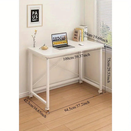 Folding small desk, bedroom desk, student's simple writing desk by zapcart