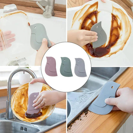 Silicone Kitchen Scraper For Home Cooks Soft Non Scratch Pot Cleaning Tool by zapcart