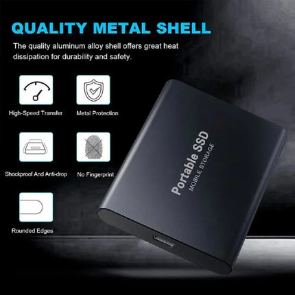 AEVYVKV Portable SSD 2TB USB C External Drive For Laptop by zapcart