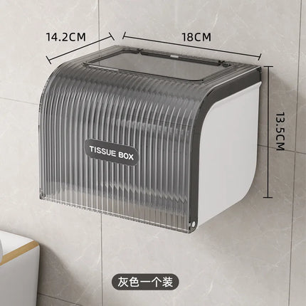 No Drill Plastic Bathroom Tissue Holder Wall Mounted Large Opening Waterproof Toilet Paper Dispenser for Home by zapcart