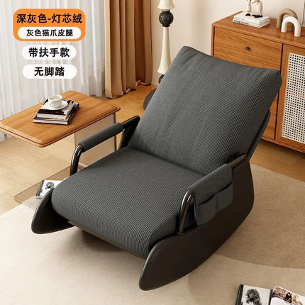 Rocking Chair Household Reclining And Sleeping Lazy Sofa Balcony Adult Leisure Living Room Single Lunch Break Adjustable Recline by zapcart