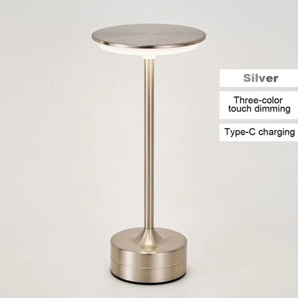 LED Table Lamp Touch Sensor Night Light USB Rechargeable Portable Bedroom Night Light Wireless Reading Lamp Restaurant Hotel Bar by zapcart