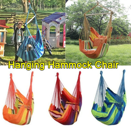 Travel Outdoor Home Camping Rope Bed Garden Hanging Chair Garden Fabric Hammock Swings Swing Seat Hammock Chair Hanging Hammock by zapcart
