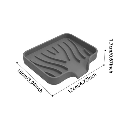 Silicone Soap Dish for Bathroom Self Draining Soap Bar Holder Kitchen Sink Soap Dish Sponge Drain Pad Countertop Soap Dispenser by zapcart