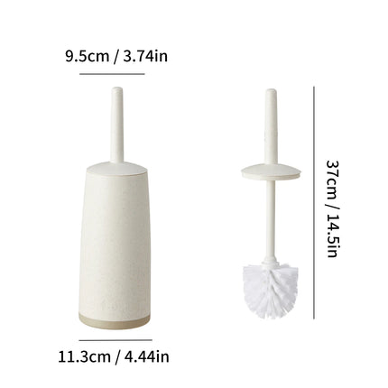 Plastic Long Handle Toilet Brush With Stand Base Soft Bristle Splash Proof Toilet Cleaning Brush Bathroom Toilet Cleaning Tools by zapcart
