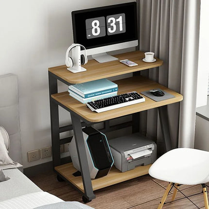 Mini Computer Desk Modern Minimalist Desktop Small Household Simple Movable Double-layer Study Gaming Laptop Stand Desk by zapcart