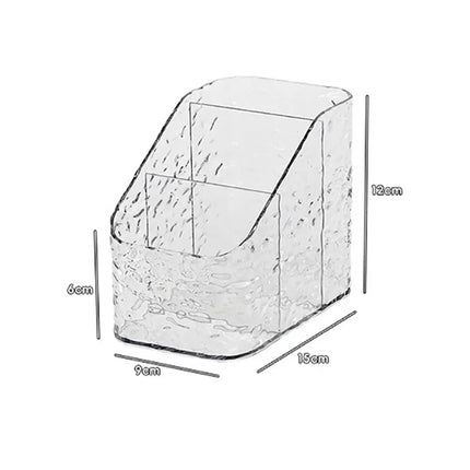 High Quality Plastic Makeup Organizer Transparent Lightweight Versatile Storage Box 3/4-Slot Washable Vanity Case by zapcart