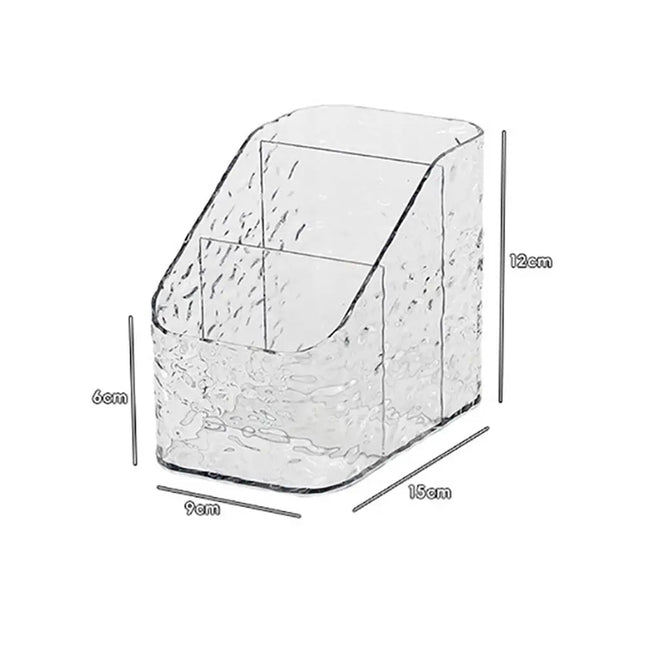 High Quality Plastic Makeup Organizer Transparent Lightweight Versatile Storage Box 3/4-Slot Washable Vanity Case by zapcart