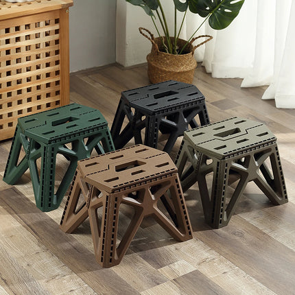 Portable Folding Chair High Load Bearing Durable Foldable Small Stool for Indoor/Outdoor Use, Camping, Hiking, Fishing, BBQ by zapcart
