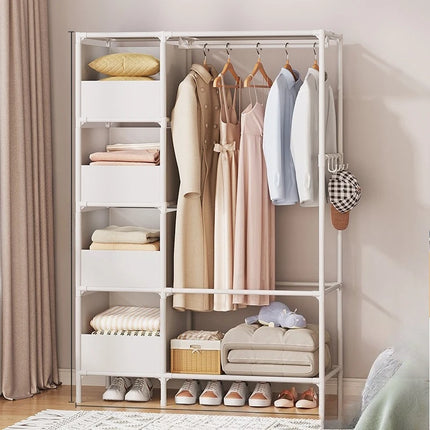 Small Wardrobe Clothes Closet Easy Assembly Storage Cabinet Sturdy Space Saving Apartment Rental Household Armarios De Ropa by zapcart