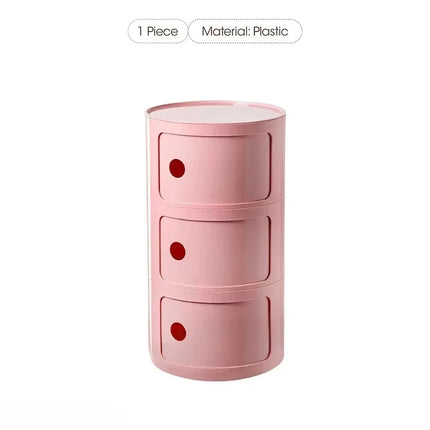 Plastic Bedroom Bedside Cabinets Nordic Round Simple Nightstands Creative Mini Small Night Stand Table De Chevet Home Furniture by zapcart