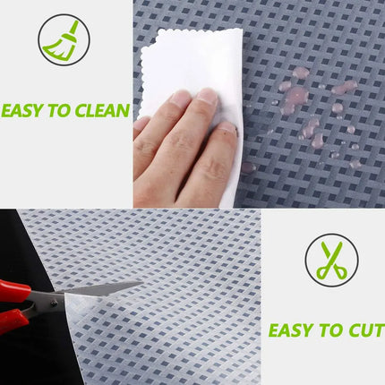 1 Roll White Clarity Shelf Liner For Kitchen Cabinets Non-Adhesive Drawer Liners Refrigerator Liner Non Slip Cabinet Liners For by zapcart