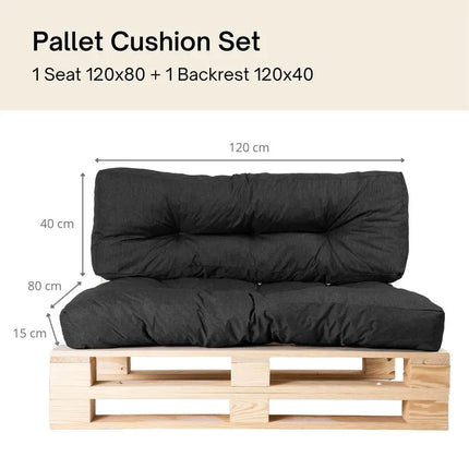 Pallet Cushions Outdoor Water Repellent amp UV Resistant Fabric Highly Comfortable Foam Padded Garden Furniture Cushions 1 Seat by zapcart