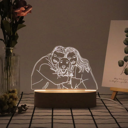 Personalized Photo Lamp Gift for 3D Night Light Custom Picture Text Wedding Day Anniversary Gift Valentine's Day Gift by zapcart