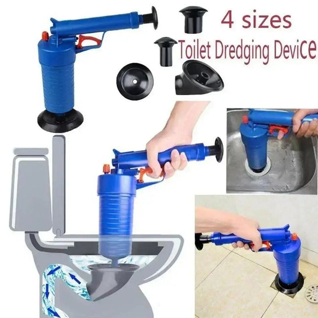 Pipe Plunger Sink Drain Unblocker High Pressure Air Drain Blaster Pneumatic Plungers for Toilet Shower Floor Drain Blockage Tool by zapcart