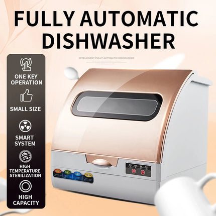 800W Dishwasher Home Desktop Fully Automatic Sterilization and Cleaning Integrated Mini Dishwasher 220V 50Hz by zapcart