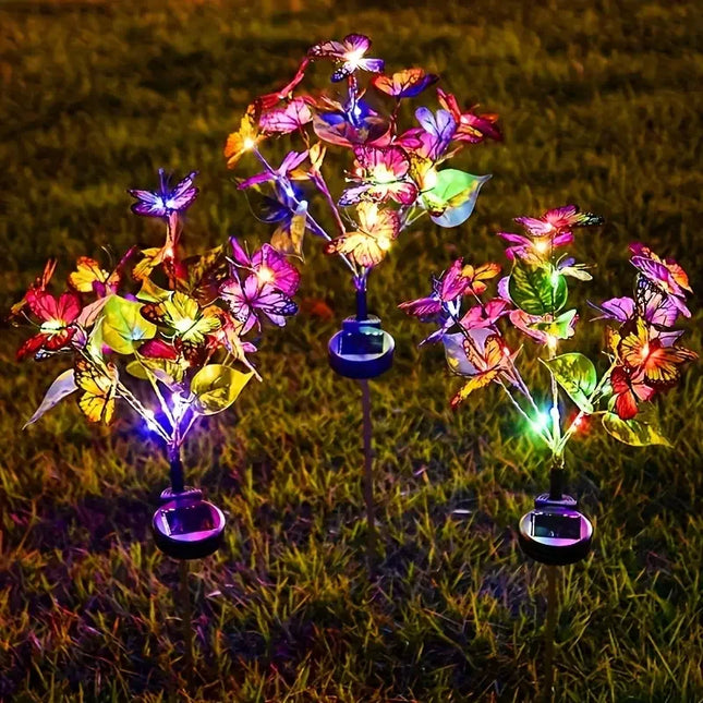 1pc Solar Garden Butterfly Lights Outdoor Waterproof Decorative Lamp Festival Garden Lights For Yard Garden Yard Path Decoration by zapcart
