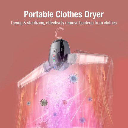 110-220V Mini Electric Portable heated Clothes Dryer Drying machine Shoes Clothes Drying Rack Hangers Foldable heater by zapcart