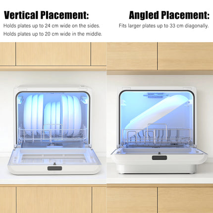 Mini Countertop Dishwasher Four Washing Programs High-Temperature Drying Function,Suitable For Family Kitchens, Apartments by zapcart