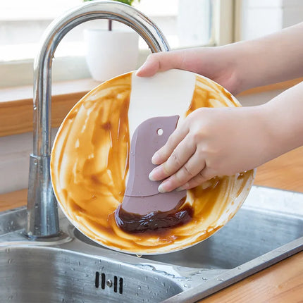 Silicone Kitchen Scraper For Home Cooks Soft Non Scratch Pot Cleaning Tool by zapcart
