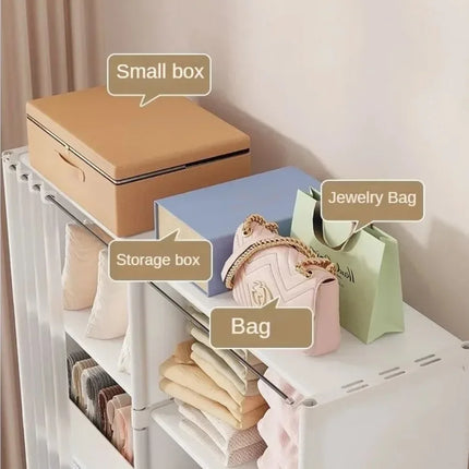 Dustproof Wardrobe Multifunctional Frame Reinforced Fabric Wardrobe Suitable for Household Large Capacity Furniture Wardrobe by zapcart