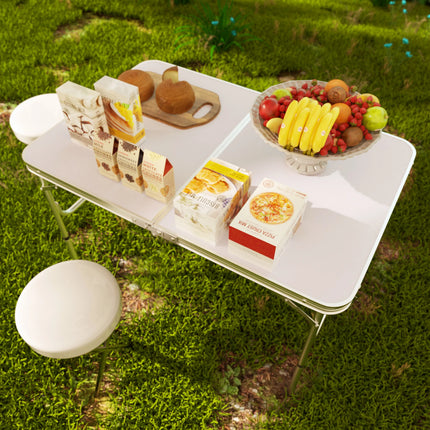 Folding Picnic Table Outdoor,Folding computer table for Homework Compact Handy Camping Table Garden Party BBQ,Multi-Purpose by zapcart
