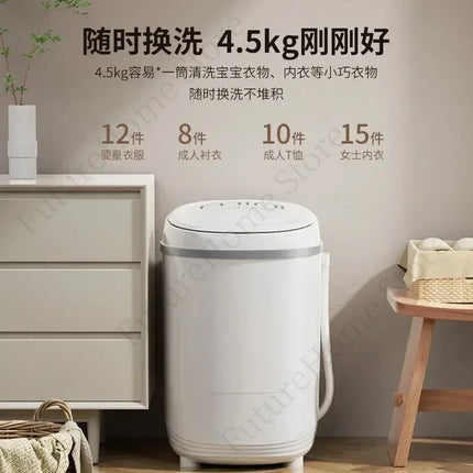 Large capacity semi-automatic washing machine small home dormitory children baby underwear by zapcart