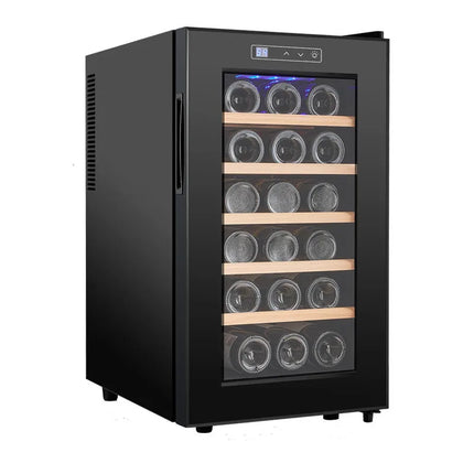 18 Bottle Wine Cooler Refrigerator , Quiet Freestanding Wine Fridge for Home/Office, 12℃-18℃ Adjustable Temperature,Glass Door by zapcart