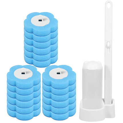 Upgrade Disposable Head Toilet Brush Set with Long Handle, Hygienic Replacement Cleaning Kit for Home Bathroom & WC Accessories by zapcart