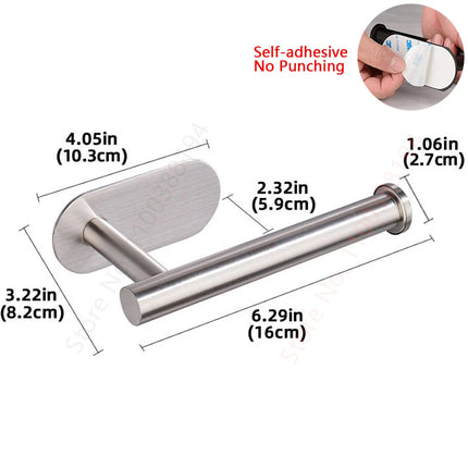 Wall Mount Toilet Towel Paper Holder Adhesive Black Silver Kitchen Roll Paper Stand Hanging Napkin Rack Bathroom Accessories WC by zapcart